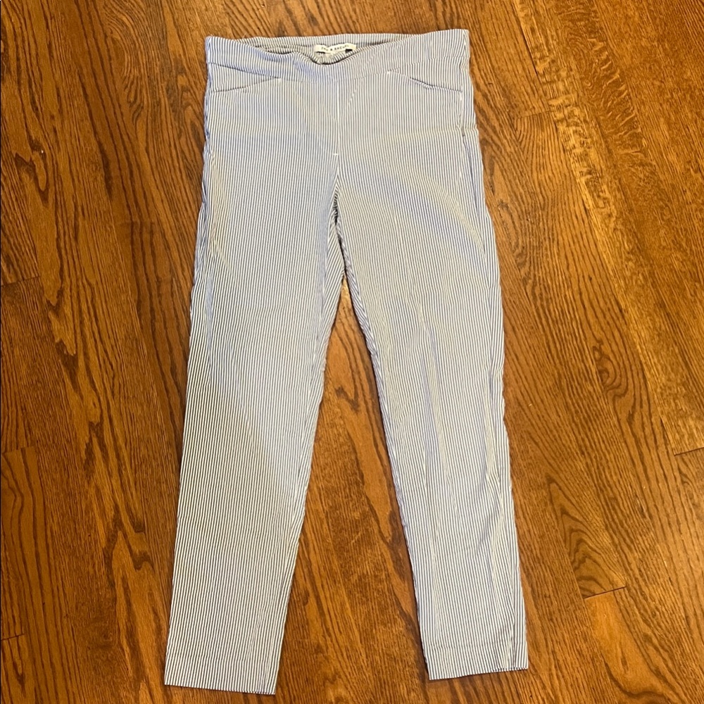 Zac & Rachel Light Blue Striped Kids Leggings